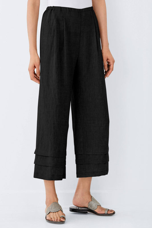 Adria Pant by Go Lightly - Black, 0 (4-6) (linen Pant) FIX6_P5TMW47