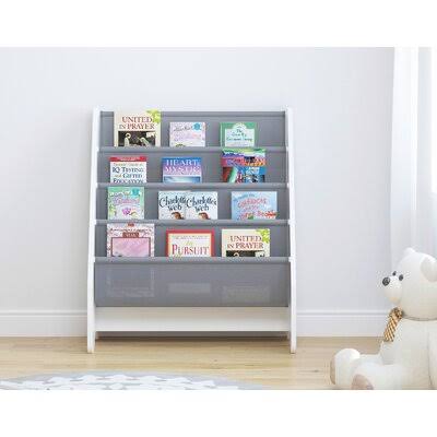 24x22kids Book Display,sling Bookshelf, Book Organizer (White) Isabelle  Max Color: Gray IKT3_F1FGV81