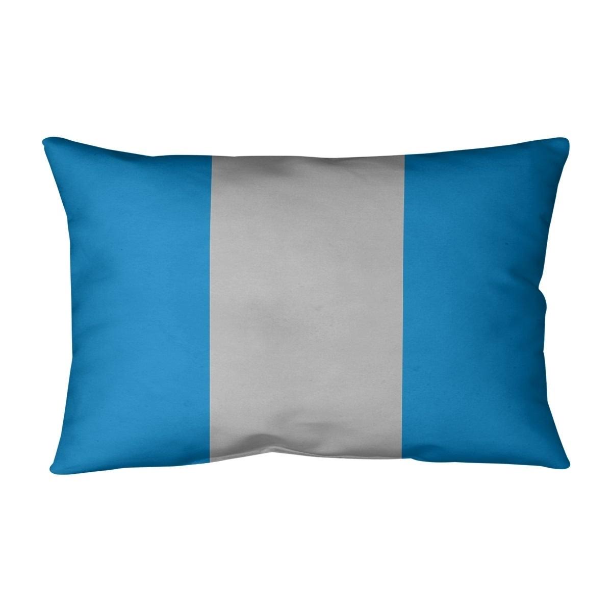 Carolina Carolina Football Stripes Pillow (Indoor/Outdoor) - 20 x 14 - Rectangle - Zipper Closure - Medium - Polyester HNE9_A7LDN21