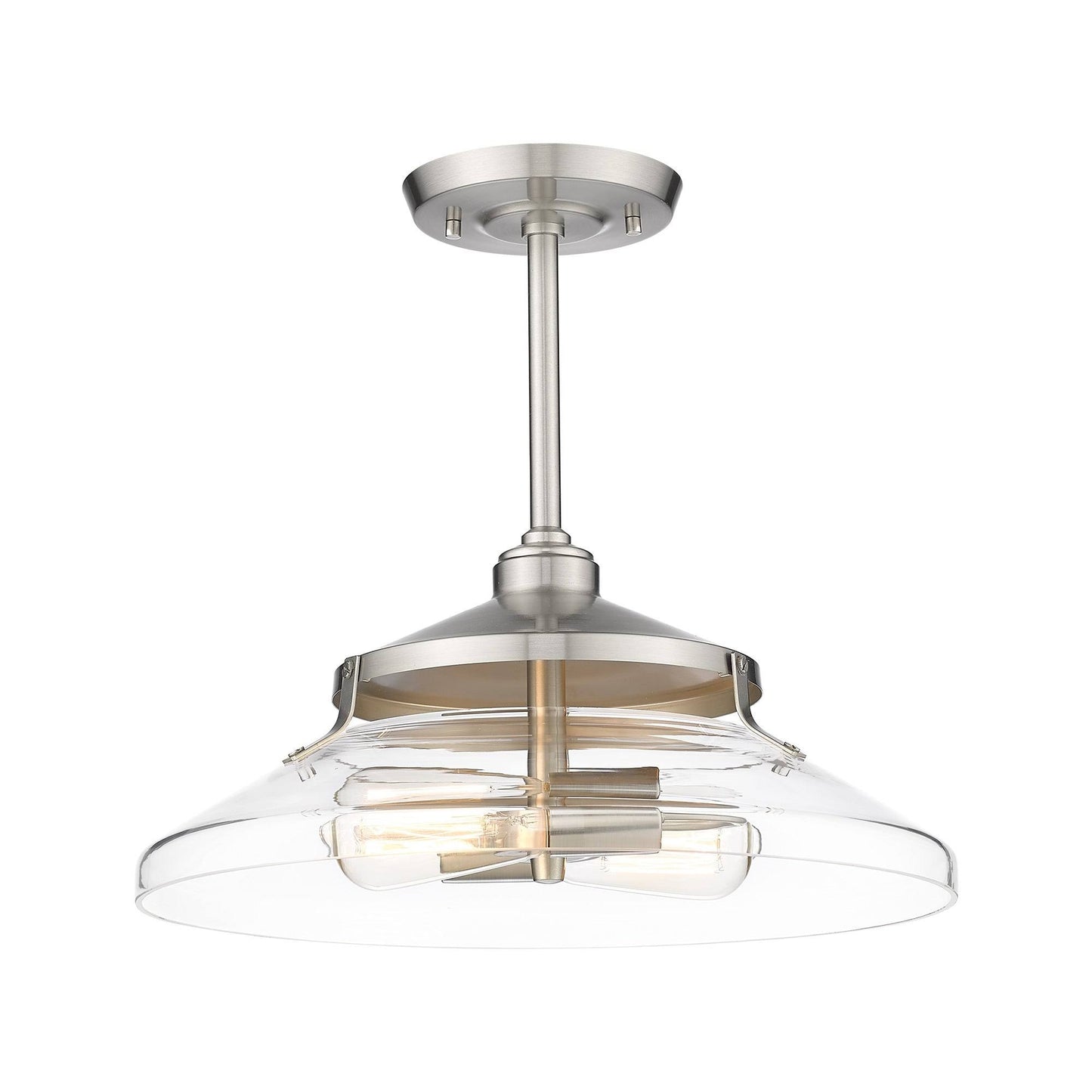 2 Light Semi Flush Mount Light Brushed Nickel by EAPUDUN RWX2_A1TGH20