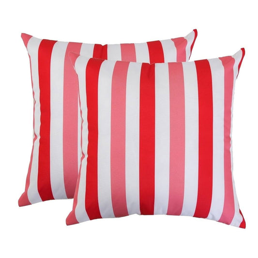 Striped Outdoor Throw Pillow by Havenside Home - Blush - Set of 2 STI4_Z7ZNI27