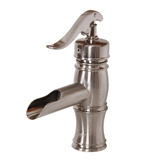 Elite Vintage Single Handle Bathroom Water Pump Faucet; Brushed Nickel NVR5_U3OTW11