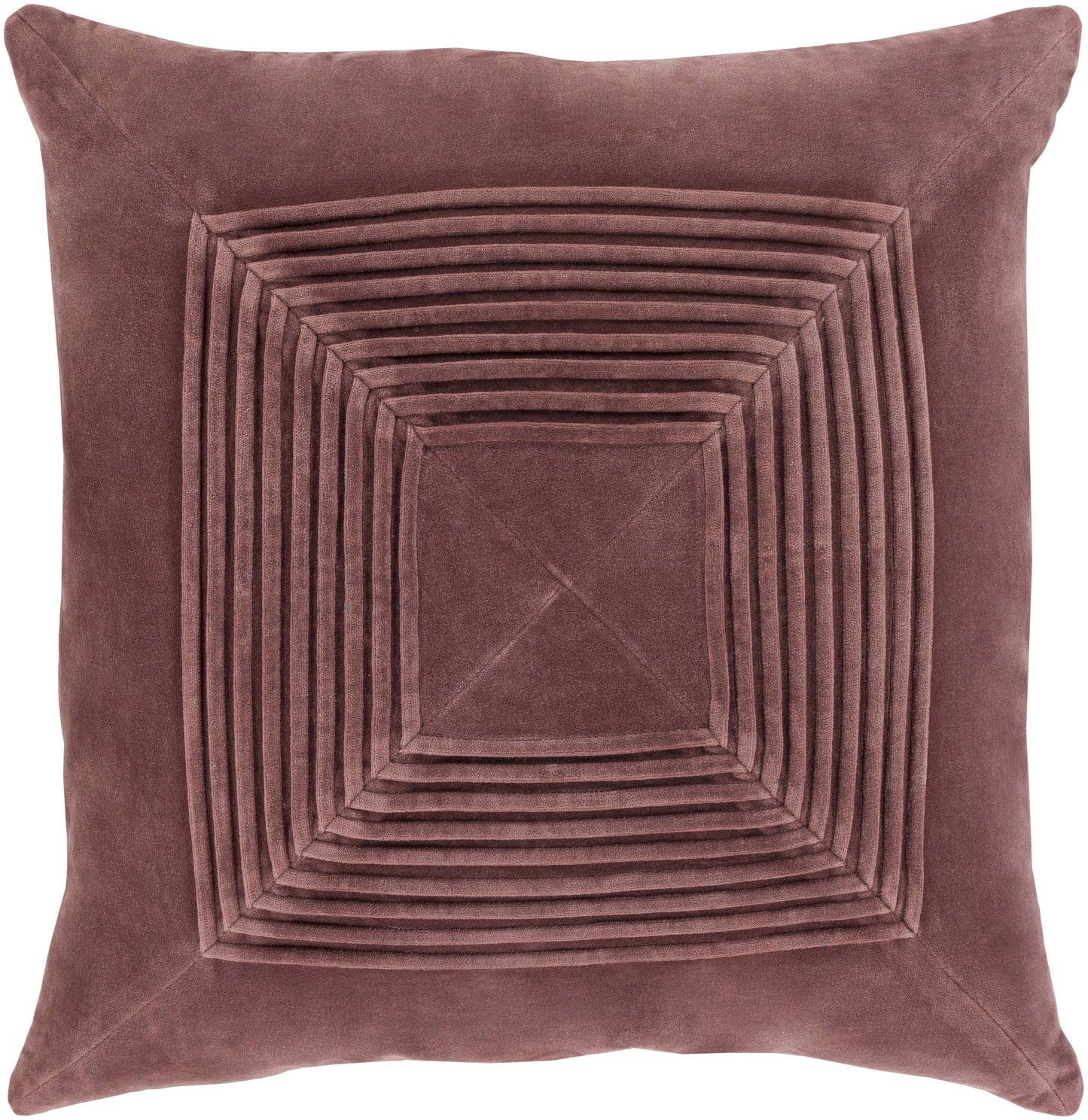 Textural 18x22 x 18x22 Solid Clay Velvet Decorative Pillow YKA8_R7GMI49