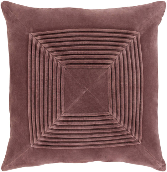 Textural 18x22 x 18x22 Solid Clay Velvet Decorative Pillow YKA8_R7GMI49