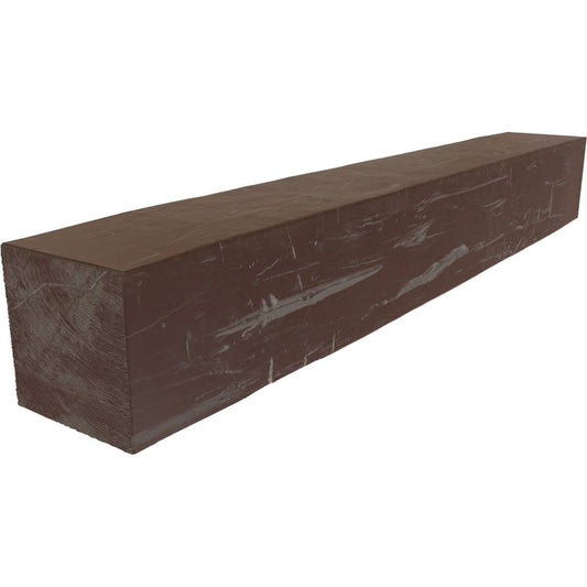 Ekena Millwork MANUHH06X08X84AE 6x22H x 8x22D x 84x22W Hand Hewn Faux Wood Fireplace Mantel, Aged Pecan RXW5_H7OMX38