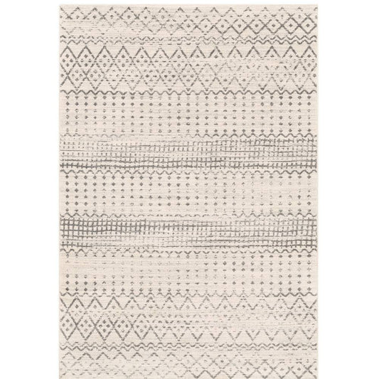 5&3x22 x 7&3x22 Ethnic Design Ivory and Gray Rectangular Machine Woven Area Rug YPV2_Q6OZI28