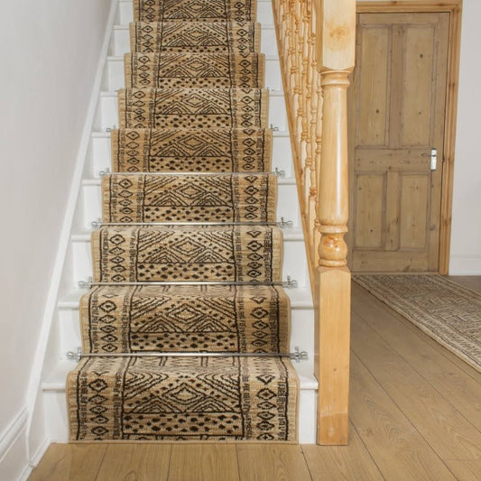 runrug USA Afrikans Berber Stair Carpet Runner Length: 12 foot, WI YBI6_C2SDH41