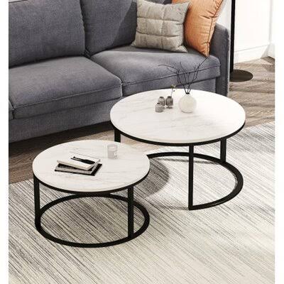 Daneeka Frame 2 Piece Nesting Tables Latitude Run BOR0_L4NIP10