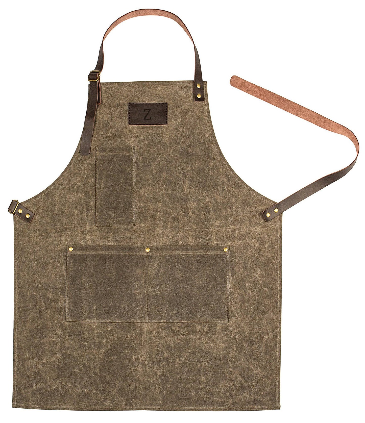 Cathys Concepts Personalized Mens Waxed Canvas Apron YLL8_H6RYD12