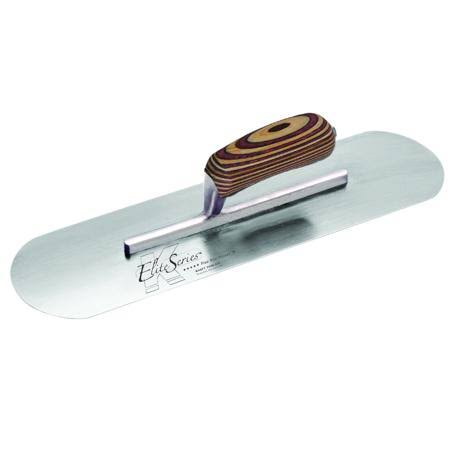 Elite Series Five Star 16x22 x 4x22 Carbon Steel Pool Trowel with Laminated Wood Handle on A Short Shank CFE438 WPG9_A8BWY68