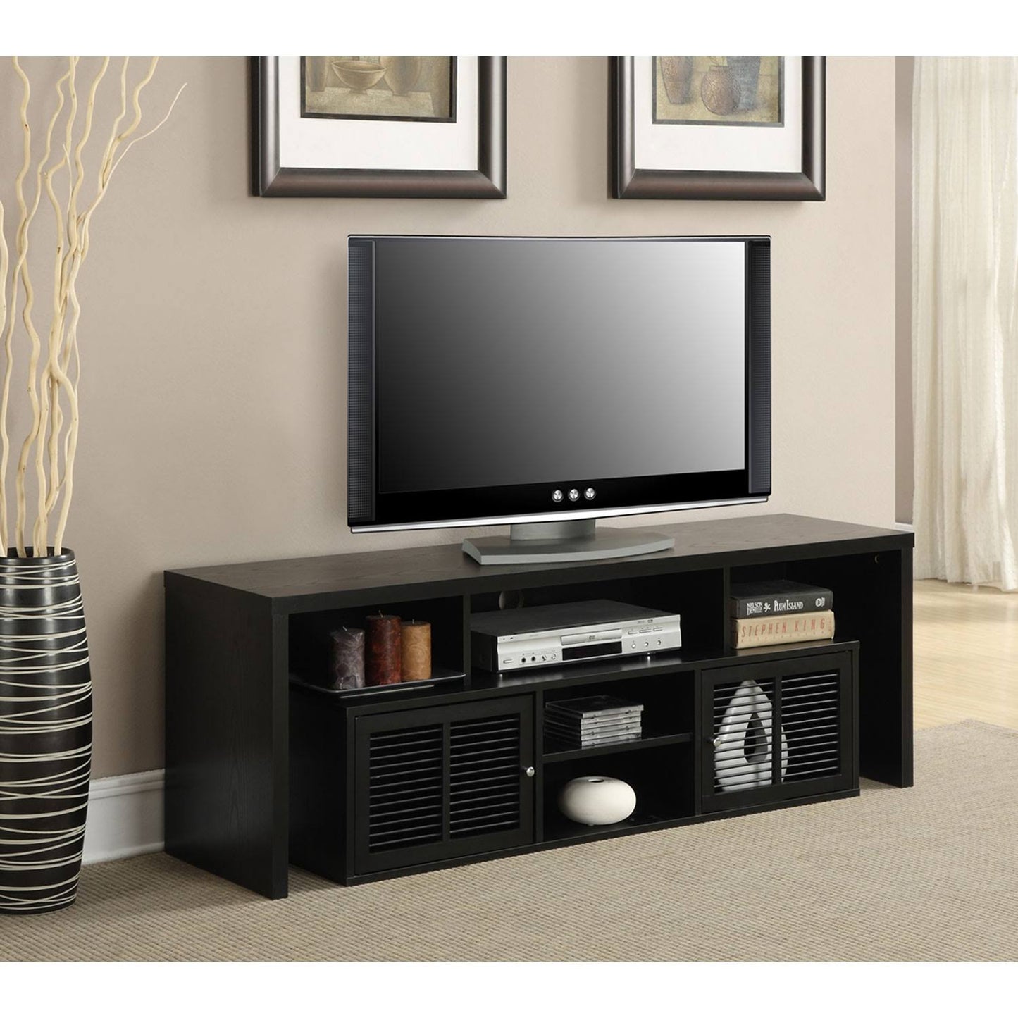 251 First Selby 60 in. TV Stand in Black, Transitional | Bellacor IUW0_P2MLF36