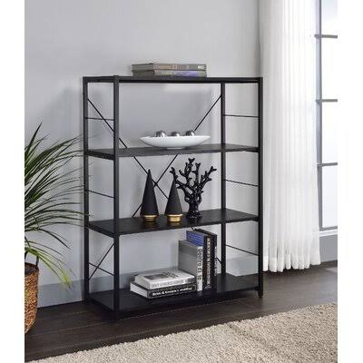 Eleora Standard Bookcase 17 Stories Color: Black, Size: 4 Shelves (43x22 H x 32x22 W x 13x22 D) NOD9_D8VWN18