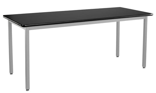 NPS HDT 9 Black HPL Top Gray Steel Heavy Duty Table - 24X96 LPU4_T4QAM60