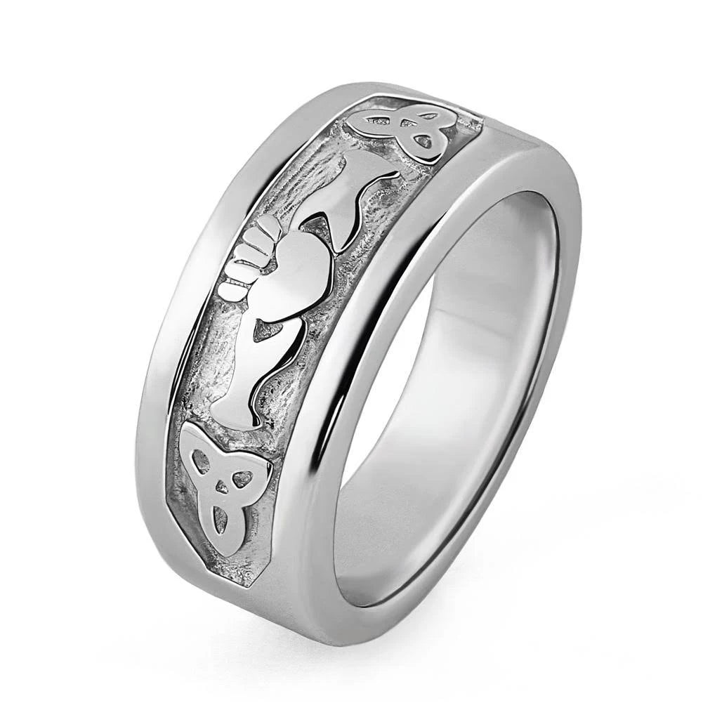 Unisex Silver Claddagh Ring US-CLAD38, 5.5 JGQ0_J6ZBI75