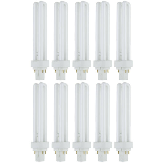 Sunlite PLD26/E/SP35K/10PK 3500K Neutral White Fluorescent 26W PLD Double U-Shaped Twin Tube CFL Bulbs with 4-Pin G24q-3 Base (1 VXK0_N8DUV52