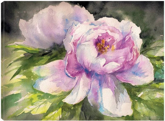 Plush Pink and Purple Peony Canvas Art by DP Gallery 32x24 Fineartcanvas QEB0_F7GET83