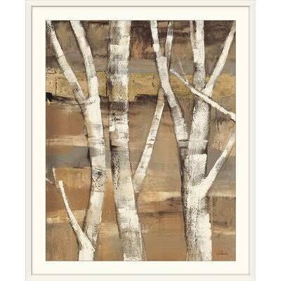 &Wandering Through The Birches I& Albena Hristova Painting Print Millwood Pines Format: White Frame, Size: 44x22 H x 37x22 W x 1 MWN9_M9NHH34