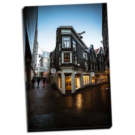 Winston Porter &Amsterdams Kaashuis& Photographic Print on Wrapped Canvas, Black QJT8_U3VSO47