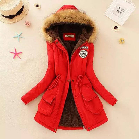 2018 Women Winter Thicken Warm Coat Female Autumn Hooded Cotton Fur Plus Size Basic Jacket Outerwear Slim Long Ladies Chaqueta L GGQ3_C2BLB47