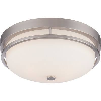 Collin 2 - Light 13x22 Flush Mount Fixture Finish: Brushed Nickel AUP7_Z1XZM33