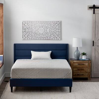 Scarlett Upholstered Low Profile Platform Bed Mercury Row Size: California King, Color: Cobalt WQS5_O0WFR58