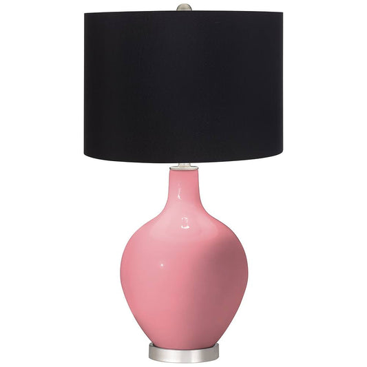 Color + Plus Haute Pink Ovo Table Lamp with Black Shade SDD3_U7GAQ70