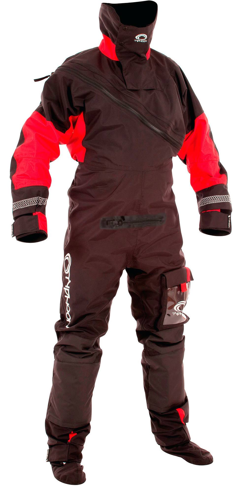 Typhoon Max B Drysuit Black/Red C/W Con Zip 2021 - Incl Undersuit INY1_G3WNI18