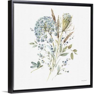 Bohemian Blue 05 on White by Lisa Audit - Painting Print Gracie Oaks Format: Black Framed Canvas, Size: 38x22 H x 38x22 W x 1.75 AUZ5_I9QVU70