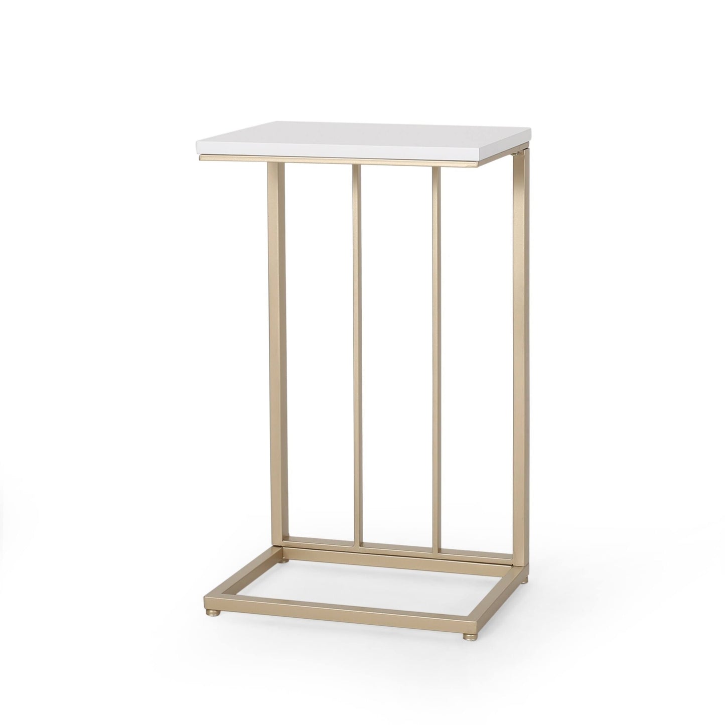 Durand Modern Glam End Table White - Christopher Knight Home YTH6_T0LZC93