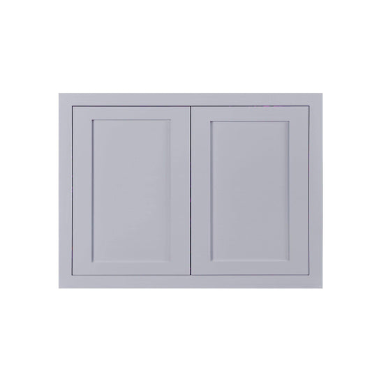 RTA Wholesalers 30 inch Wide 24 inch Tall 14 inch Deep Wall (bridge) Kitchen Cabinet Light Gray Inset Shaker - Double Door QVL0_S3BHY81