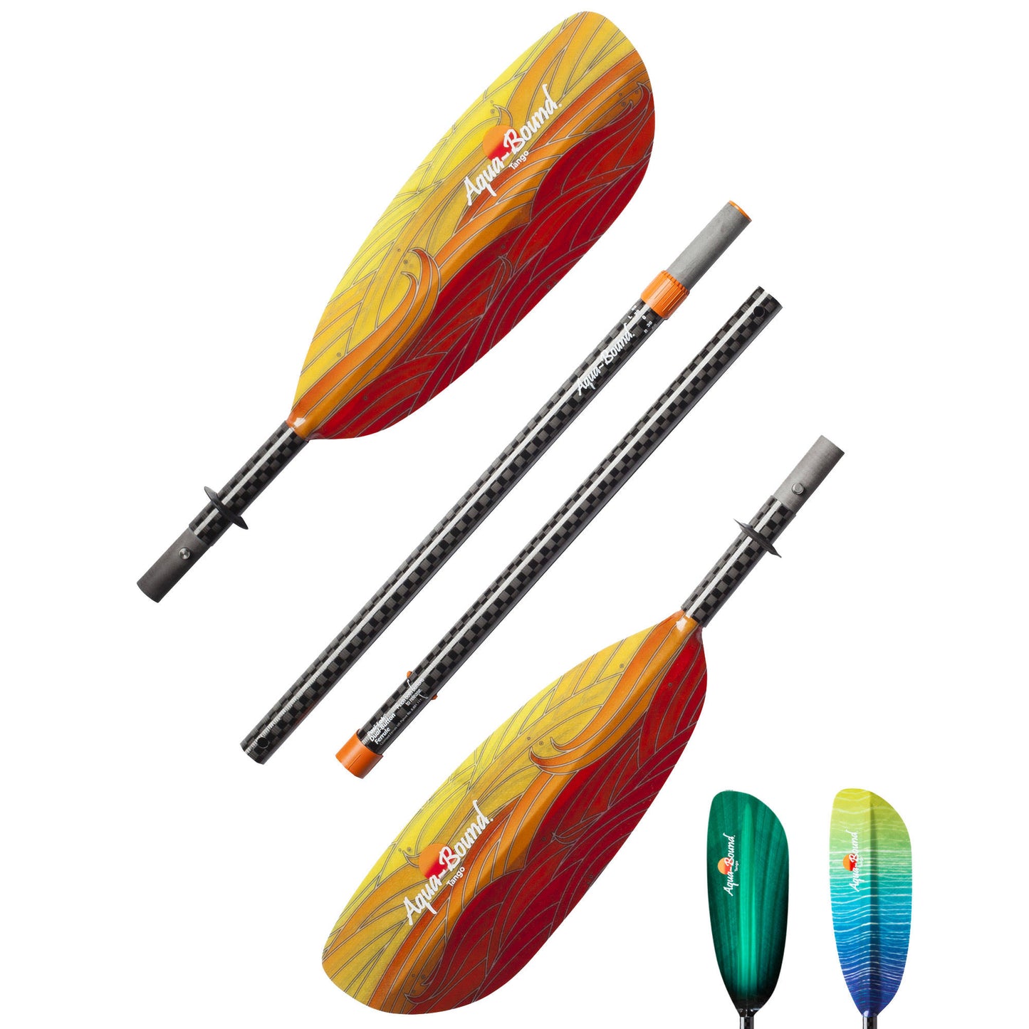 Aquabound Tango Posi-Lok Carbon Shaft Kayak Paddle - Fuego / 235 cm / 4-Piece SHJ3_O3FUR59