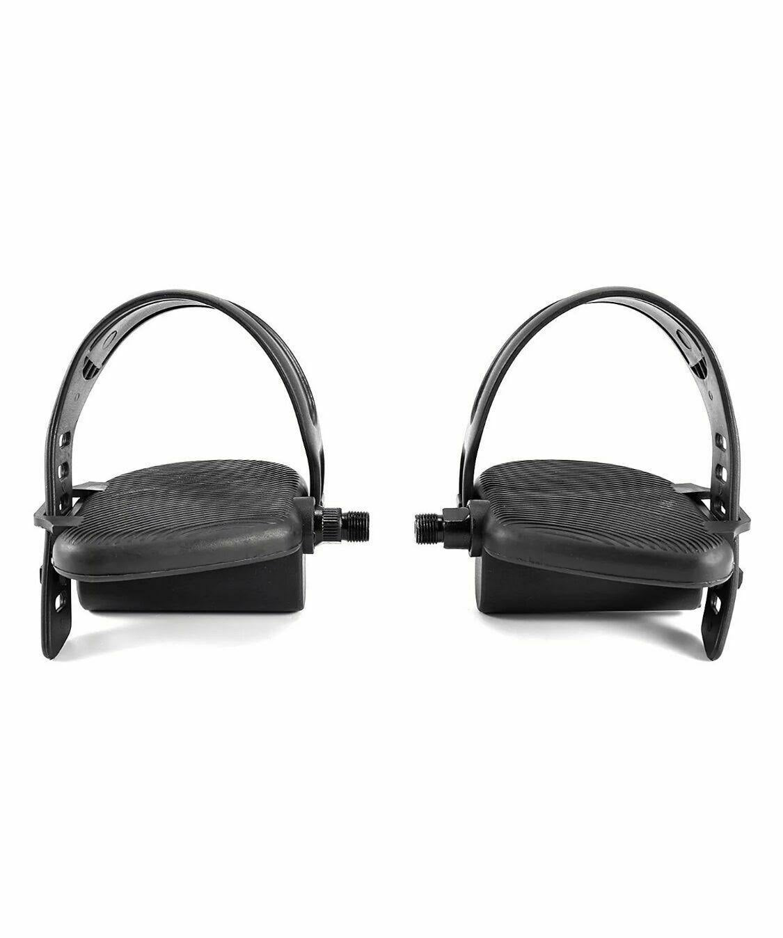 Spirit Residential Recumbent Bike Pedal Pair Set with Straps 9/16x22 Spindle CAY4_S1QEI71