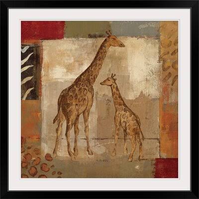 Animals on Safari IV by Silvia Vassileva - Print Bungalow Rose Format: Black Frame, Size: 32x22 H x 32x22 W x 1x22 D CBA9_T8VTE59