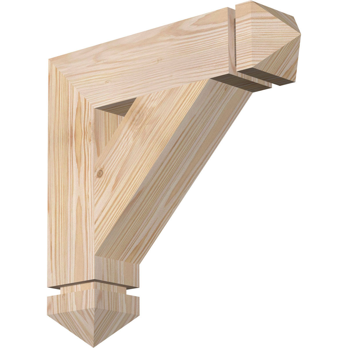 Ekena Millwork 3 1/2x22W x 16x22D x 16x22H Traditional Arts  Crafts Smooth BRACKET, Douglas Fir GNY8_J5VRK19