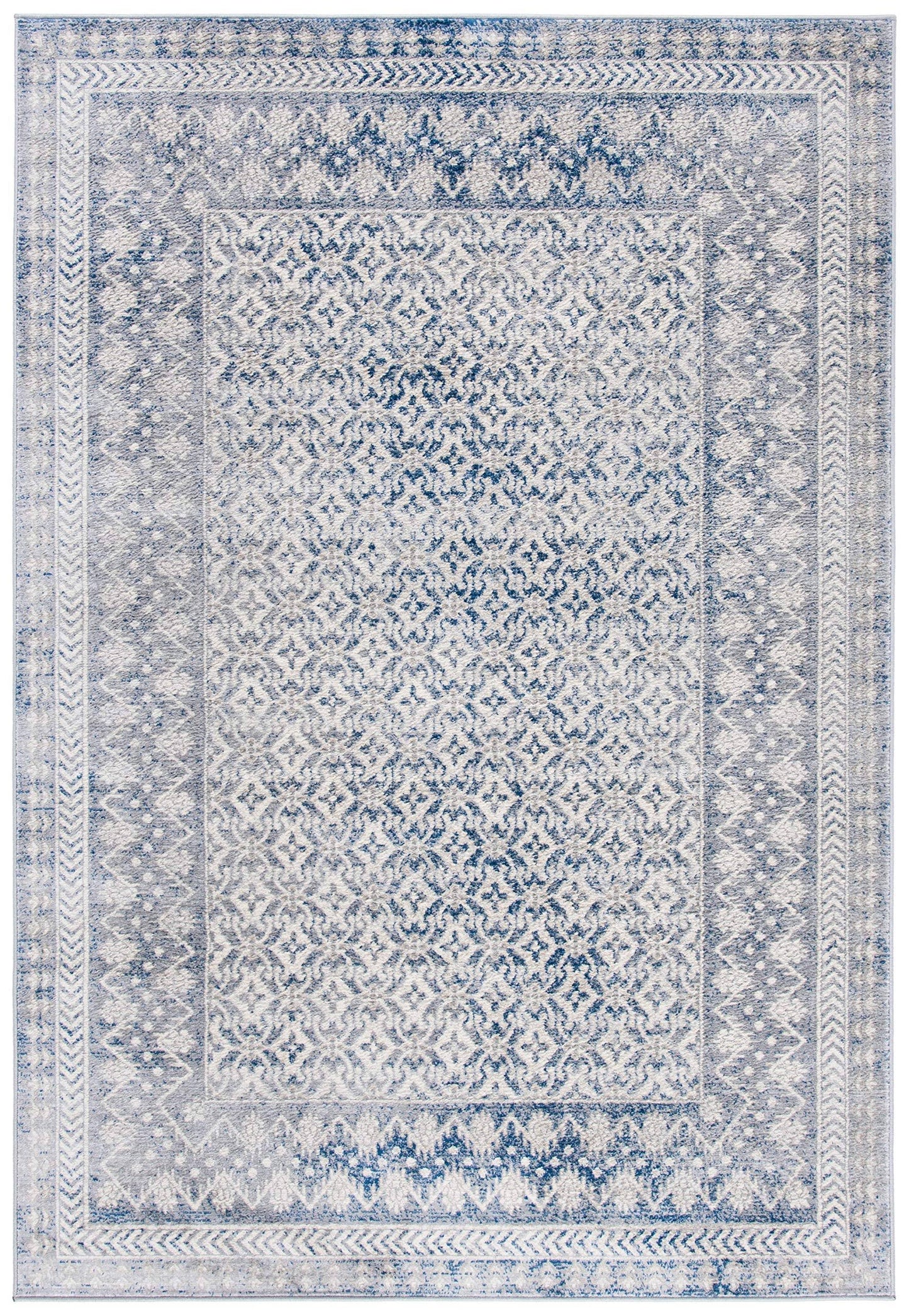 Safavieh Brentwood Collection BNT899C Oriental Distressed Area Rug, 9& x 12&, Ivory/Light Grey SPX3_M0HCM74