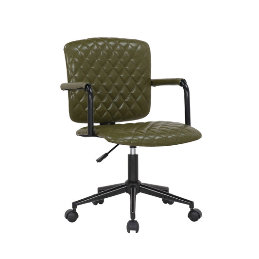 Porthos Home Nels Adjustable PU Leather Swivel Office Chair - Green HMU4_E5TVM49