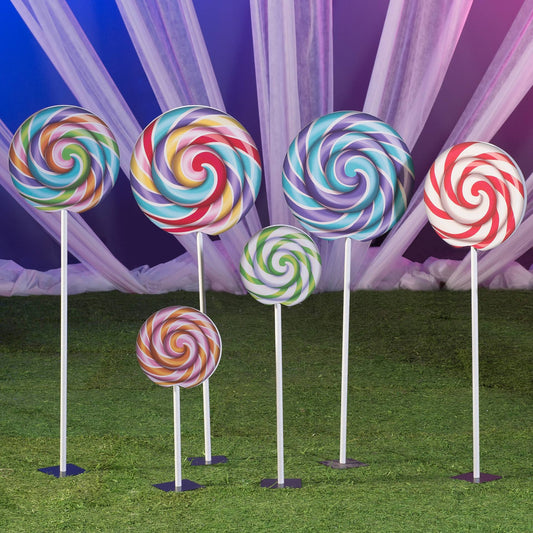 1 ft. 7 in. to 4 ft. 10 in. Sugar Rush Swirl Lollipop Props BCN8_J7QVB07