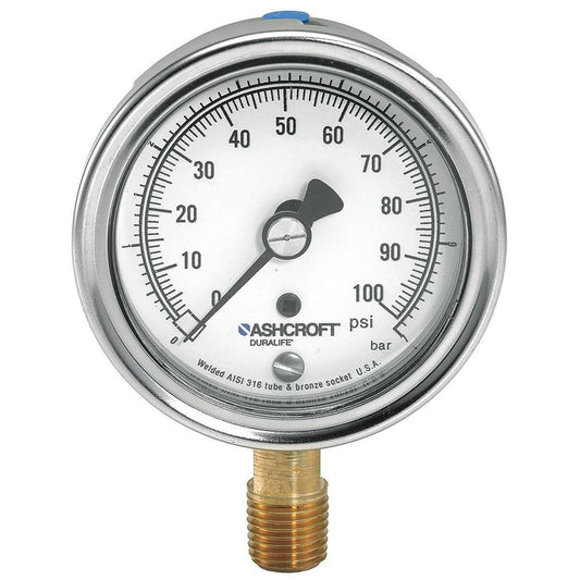 Ashcroft Gauge,Pressure,0 to 30 Psi,1 Percent 251009AW02L30# DNZ7_W7MGW04