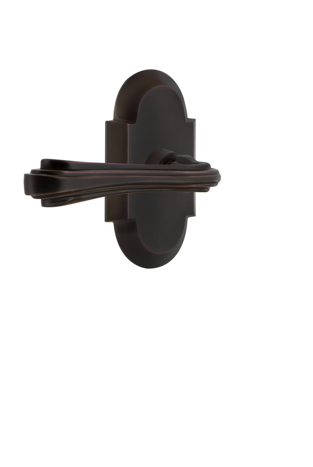 Nostalgic Warehouse COTFLR_PSG_238_NK_LH Fleur Left Handed Passage Door Lever SE Timeless Bronze HSP0_M9ZVX88