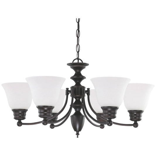 Chandeliers 6 Light with Mahogany Bronze Finish Metal Medium Base 26 inch 360 Watts WOL70519 MNP6_M9KJF83