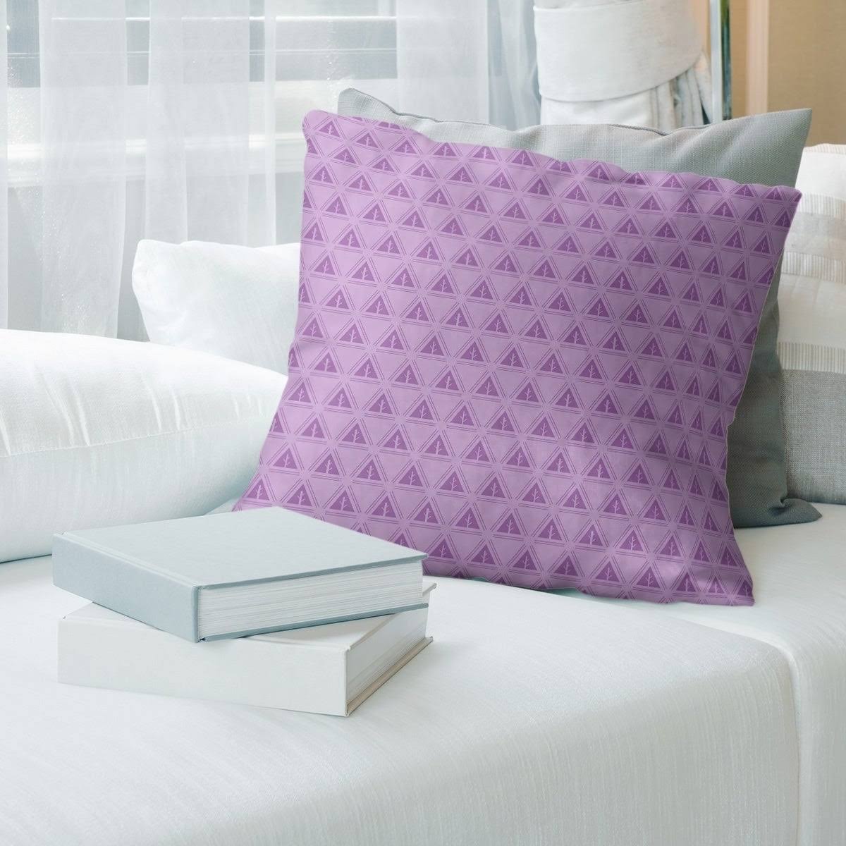 Porch  den Caitlin Pastel Monochrome Minimalist Trees Throw Pillow - 26 x 26 - Violet - Cotton UXR8_K9JMY69