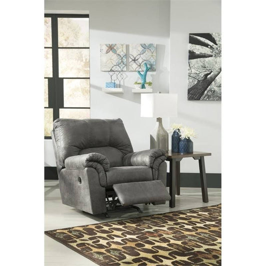 Bowery Hill Faux Leather Recliner in Slate - BH-4752-1453829 HQN6_Y9XTD66