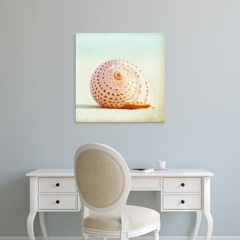 Easy Art Prints Carolyn Cochranes Seashell Voices Premium Canvas Art - 40 x 40 - Modern Black Frame GHB0_V1KDT68