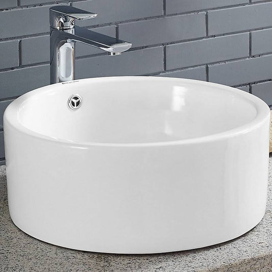 Swiss Madison Plaisir Circular Vessel Bathroom Sink with Overflow HKV4_Q3HFA63