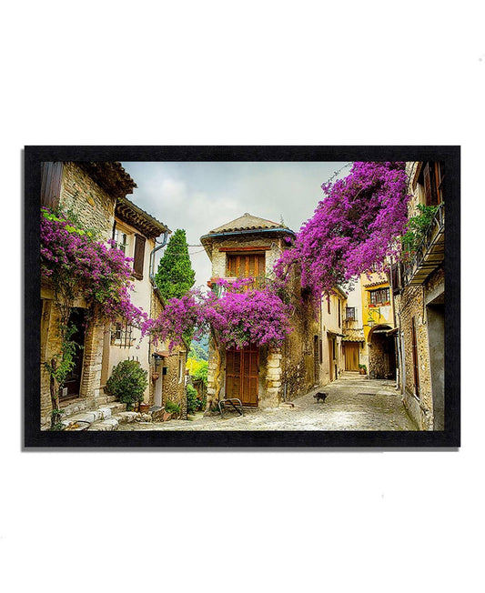 Tangletown Fine Art 33x22 x 46x22 Bougainvillea Lane Framed Photograph Print VJW4_Z1XFJ49