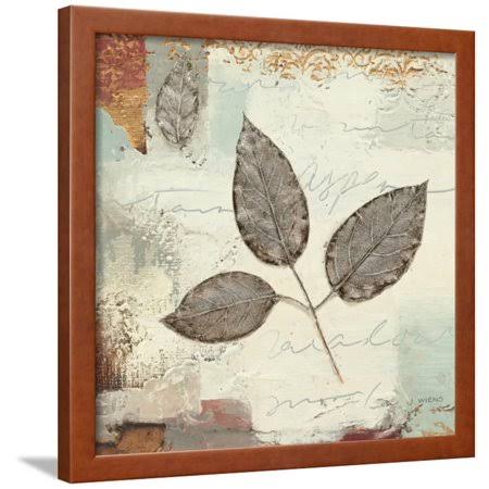 Silver Leaves II Framed Print Wall Art by James Wiens, Size: 24 x 24, Brown HED9_K0FIN52