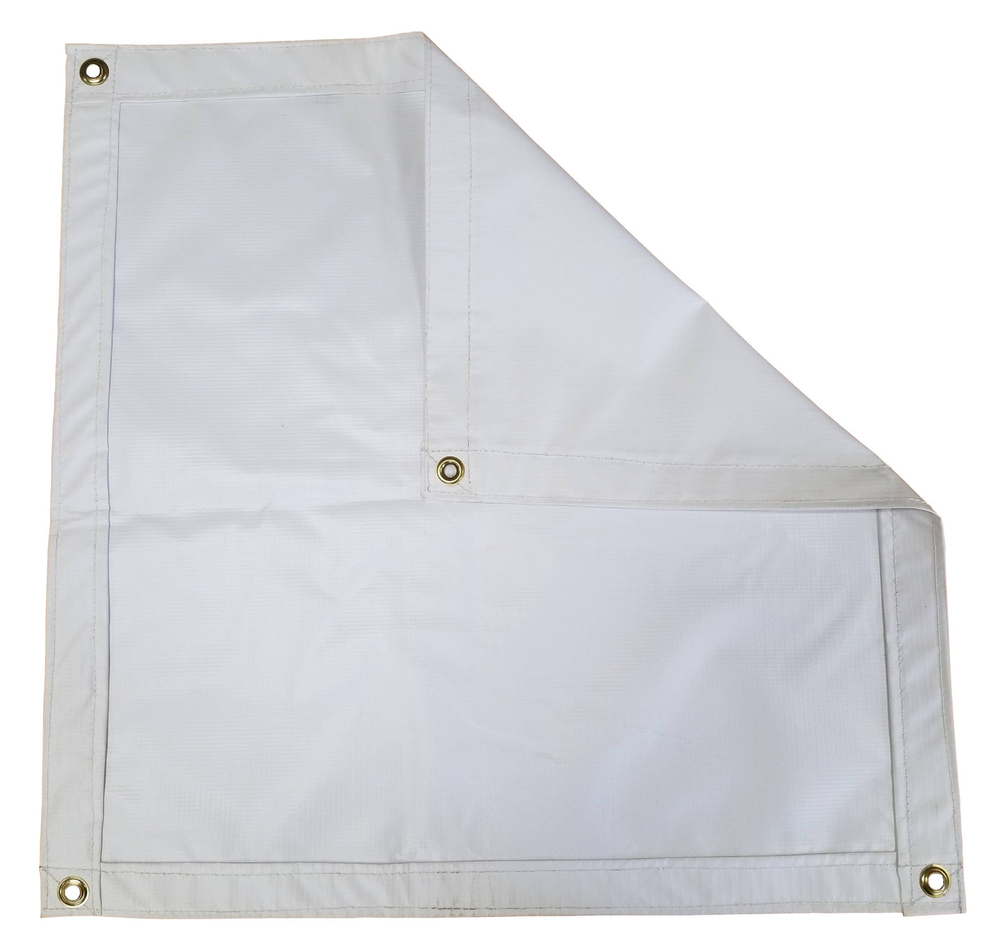 10x10 White Flame Retardant Vinyl Laminated Tarp 18 oz. WYF2_B3RIJ36