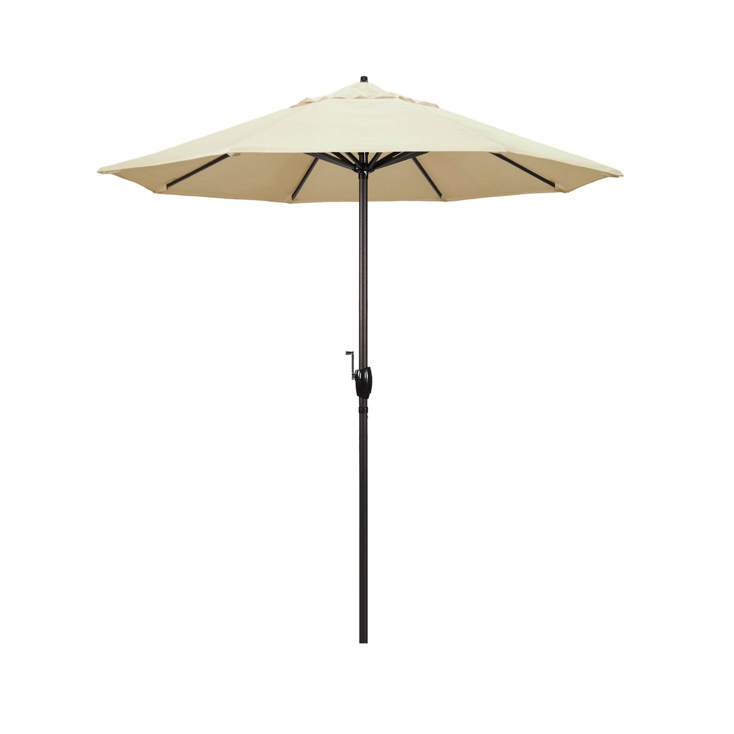 North Bend 7.5 Crank Lift Auto Tilt Patio Umbrella, Sunbrella Fabric by Havenside Home - Canvas IVQ3_L5ETM93