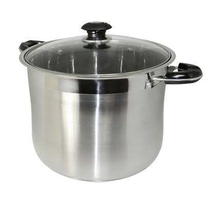 Prime Pacific Prime Pecific 24-qt. Tri-Ply Clad Heavy Duty Gourmet Stock Pot with Lid P-24 CTY6_P0JFP05