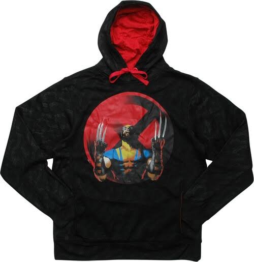 x Men Logo Wolverine Pullover Hoodie | Medium in Red Stylin Online MJW8_D8WTV29